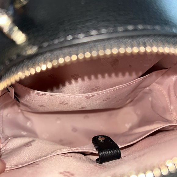 Kate Spade Black Leather French Bulldog Patch Crossbody Bag - Picture 5 of 5